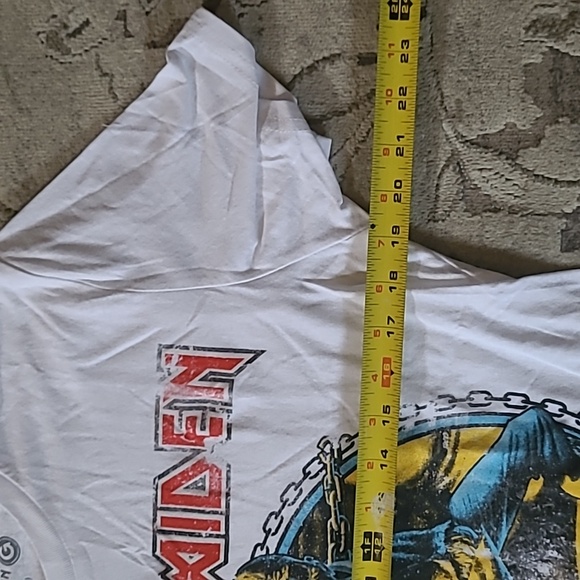 NWT IRON MAIDEN 1983 World Piece Tour White Tee Shirt Adult S, M, & L - Picture 8 of 8